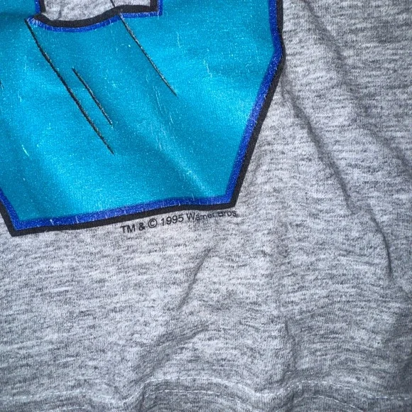 Vintage 1995 Looney Tunes Taz Tasmanian Devil Football T Shirt oversize‎ long - Picture 2 of 4